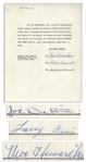 Three Stooges Signed Agreement With Atlantic City Steel Pier Co., Dated June 1959 -- Signed by Moe Howard, Larry Fine & Joe DeRita -- Single Page Measures 8.5 x 11 -- Very Good Condition